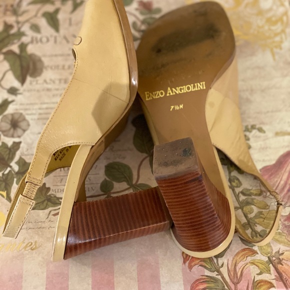 LAST CALL Enzo Angiolini Nude Heels with Open Toe - Picture 2 of 4